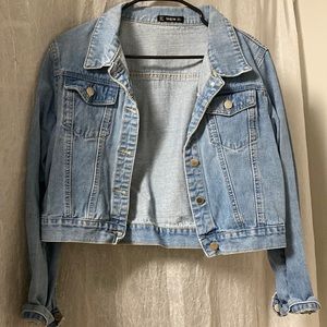 Shein cropped jean jacket